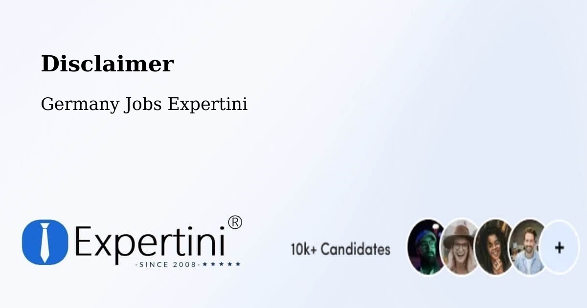 Disclaimer – Herne - Germany Jobs Expertini